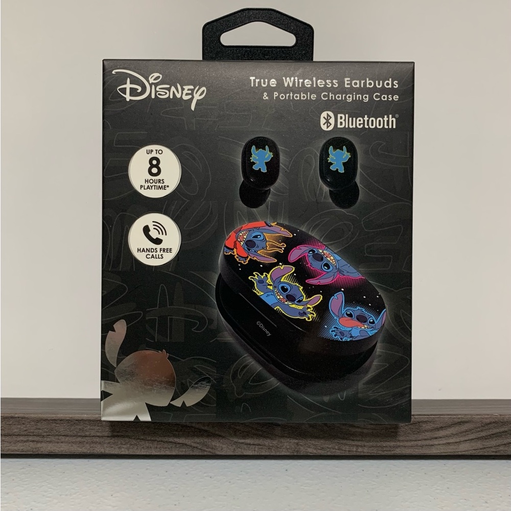 Disney Lilo & Stitch True Wireless Earbuds & Portable Charging Case-New in Box